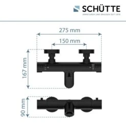 Schütte Thermostat Badewannenarmatur London Schwarz Matt 21 Schütte Thermostat Badewannenarmatur London Schwarz Matt -Grohe Verkäufe 2025 7660962 2759 8