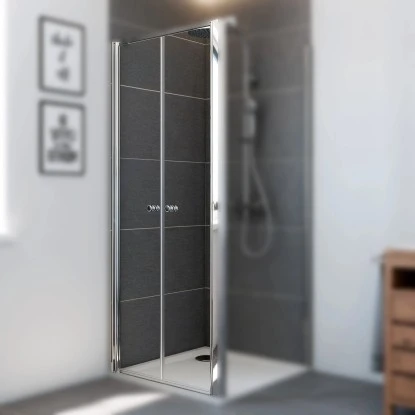 Breuer Pendeltür Elana 6 Für Seitenwand Alu Silber Matt Klarglas 100 Cm 4 Breuer Pendeltür Elana 6 Für Seitenwand Alu Silber Matt Klarglas 100 Cm – Bild 2