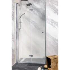 Sanotechnik Falttür Duet Anschlag Links 75 Cm X 195 Cm Klarglas -Grohe Verkäufe 2025 776317 4633 BeispielNische