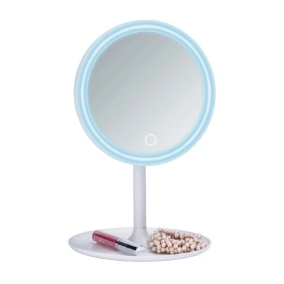 Wenko LED Kosmetik-Standspiegel Turro 16.5 X 16.5 Cm ø 18 Cm Kunststoff Weiß 3 Wenko LED Kosmetik-Standspiegel Turro 16.5 X 16.5 Cm ø 18 Cm Kunststoff Weiß