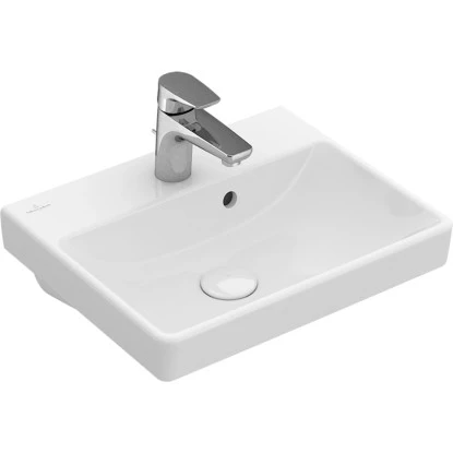 Villeroy & Boch Handwaschbecken Avento 45 Cm Alpinweiß Mit Hahnloch Und Überlauf 3 Villeroy & Boch Handwaschbecken Avento 45 Cm Alpinweiß Mit Hahnloch Und Überlauf