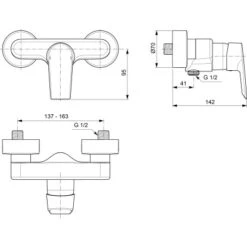 Ideal Standard Brausearmatur Tesi Aufputz Chrom 5 Ideal Standard Brausearmatur Tesi Aufputz Chrom -Grohe Verkäufe 2025 817435 3049 2