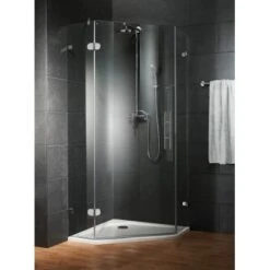 Schulte Fünfeckdusche Davita 4-teilig Echtglas Chrom -Grohe Verkäufe 2025 883064 4081 1