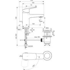 Ideal Standard Waschtischarmatur Ceraplan Chrom BlueStart H75 -Grohe Verkäufe 2025 887601 3049 7