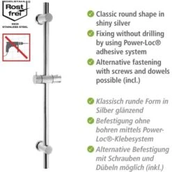 Wenko Power-Loc Duschstange Chrom Befestigen Ohne Bohren -Grohe Verkäufe 2025 903304 1068 04