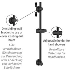Wenko Duschstange Schwarz Befestigen Ohne Bohren -Grohe Verkäufe 2025 903403 1068 02