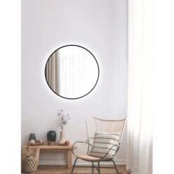 DSK Design LED-Lichtspiegel Silver Barbier Ø 80 Cm Schwarz Matt Rund -Grohe Verkäufe 2025 931351 2963 6