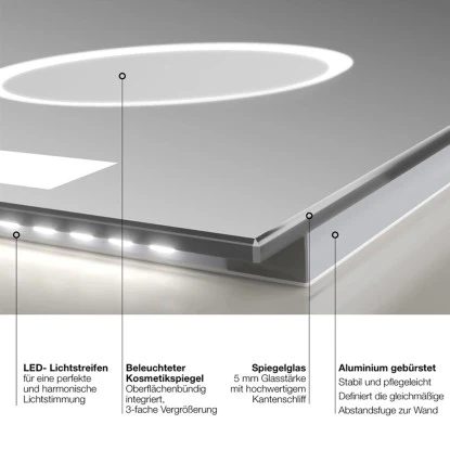 DSK Design LED-Lichtspiegel Silver Rey 60 Cm X 70 Cm 10 DSK Design LED-Lichtspiegel Silver Rey 60 Cm X 70 Cm – Bild 8