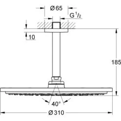 Grohe Kopfbrause-Set Rainshower Cosmopolitan 310 Warm Sunset Gebürstet -Grohe Verkäufe 2025 964659 4520 1687642