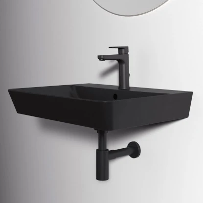 Ideal Standard Waschtisch Connect Air 60x46 Cm 1 Hahnloch Mit Überlauf Schwarz 8 Ideal Standard Waschtisch Connect Air 60x46 Cm 1 Hahnloch Mit Überlauf Schwarz – Bild 6