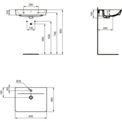 Ideal Standard Waschtisch Connect Air 60x46 Cm 1 Hahnloch Mit Überlauf Schwarz 17 Ideal Standard Waschtisch Connect Air 60x46 Cm 1 Hahnloch Mit Überlauf Schwarz -Grohe Verkäufe 2025 9802745 3049 8