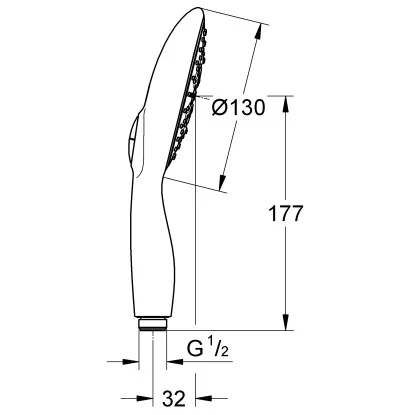 Grohe QuickFix Handbrause Vitalio Rain 130 Chrom 4+ Strahlarten 4 Grohe QuickFix Handbrause Vitalio Rain 130 Chrom 4+ Strahlarten – Bild 2