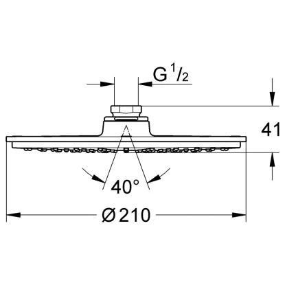 Grohe Kopfbrause Rainshower Cosmopolitan 210 4 Grohe Kopfbrause Rainshower Cosmopolitan 210 – Bild 2