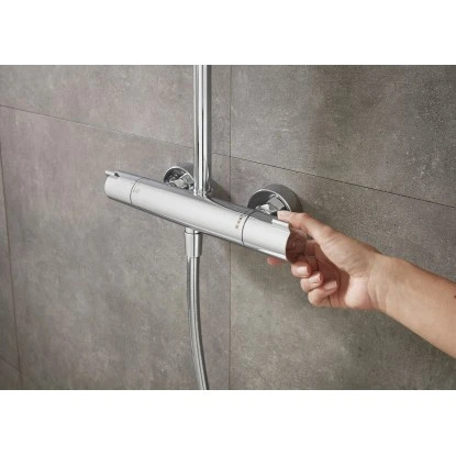Hansgrohe Duschsystem Crometta E 240 Mm Mit Thermostat Weiß-Chrom 15 Hansgrohe Duschsystem Crometta E 240 Mm Mit Thermostat Weiß-Chrom – Bild 13