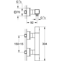 Grohe Brause-Thermostat Grohtherm Cube 7 Grohe Brause-Thermostat Grohtherm Cube -Grohe Verkäufe 2025 ausethermostat mazeichnung
