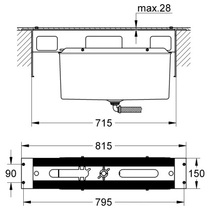 Grohe Wannenrandkombination 4 Grohe Wannenrandkombination – Bild 2